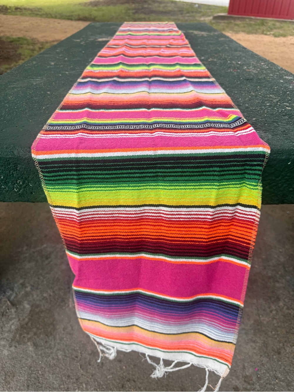 Colorful Cotton Woven Vintage Serape Table Runner